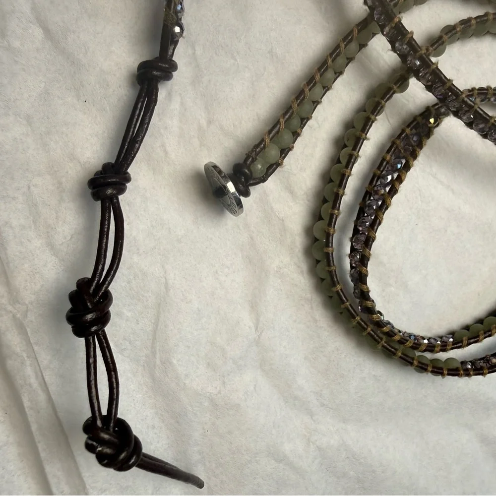 Victoria Emerson Leather Beaded Wrap Bracelet - Picture 8 of 9